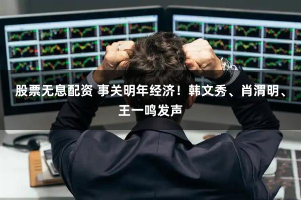 股票无息配资 事关明年经济！韩文秀、肖渭明、王一鸣发声